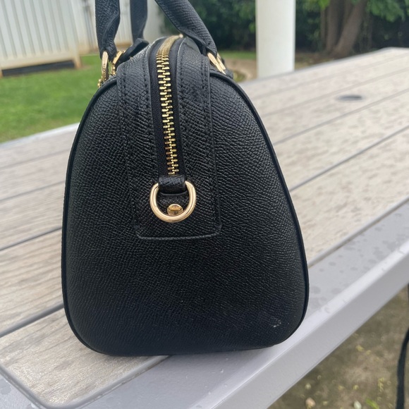 Coach Black Medium Rowen with Gold Accents - Picture 2 of 7